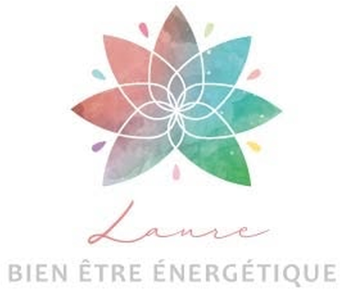 Logo Laure Bien-Être Énergétique, fleur de lotus aquarelle